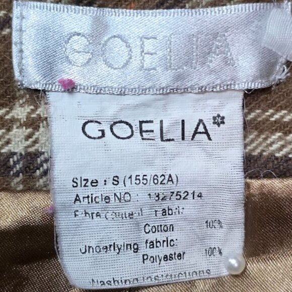 Goelia Plaid Pleated Lace Mini Skirt S - Picture 10 of 11